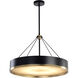 Dudley LED Black / Brass / Black Chandelier Ceiling Light